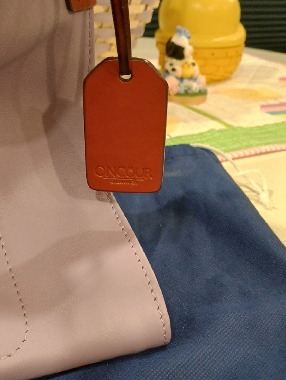 Rare Dooney & Bourke Lilac Leather Oncour Elba Mini Full Up2 Tote - Picture 3 of 7